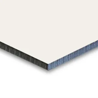 HPL Platte weiß 8 mm RAL 9010 / 9016. Die HPL-Platte ist 8 mm dick und hat einen weißen Farbton, der zwischen RAL 9010 (Grauweiß) und RAL 9016 (Verkehrsweiß) liegt.